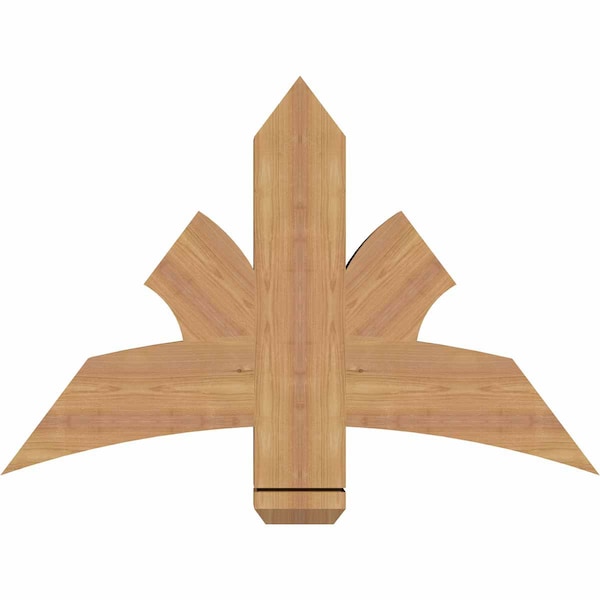 Ekena Millwork Davenport Timber Gable Bracket, Western Red Cedar, 36"W x 24"H x 3 1/2"D x 5 1/2"F, 16/12 Pitch GBW036X24X0406DAV00SWR - main